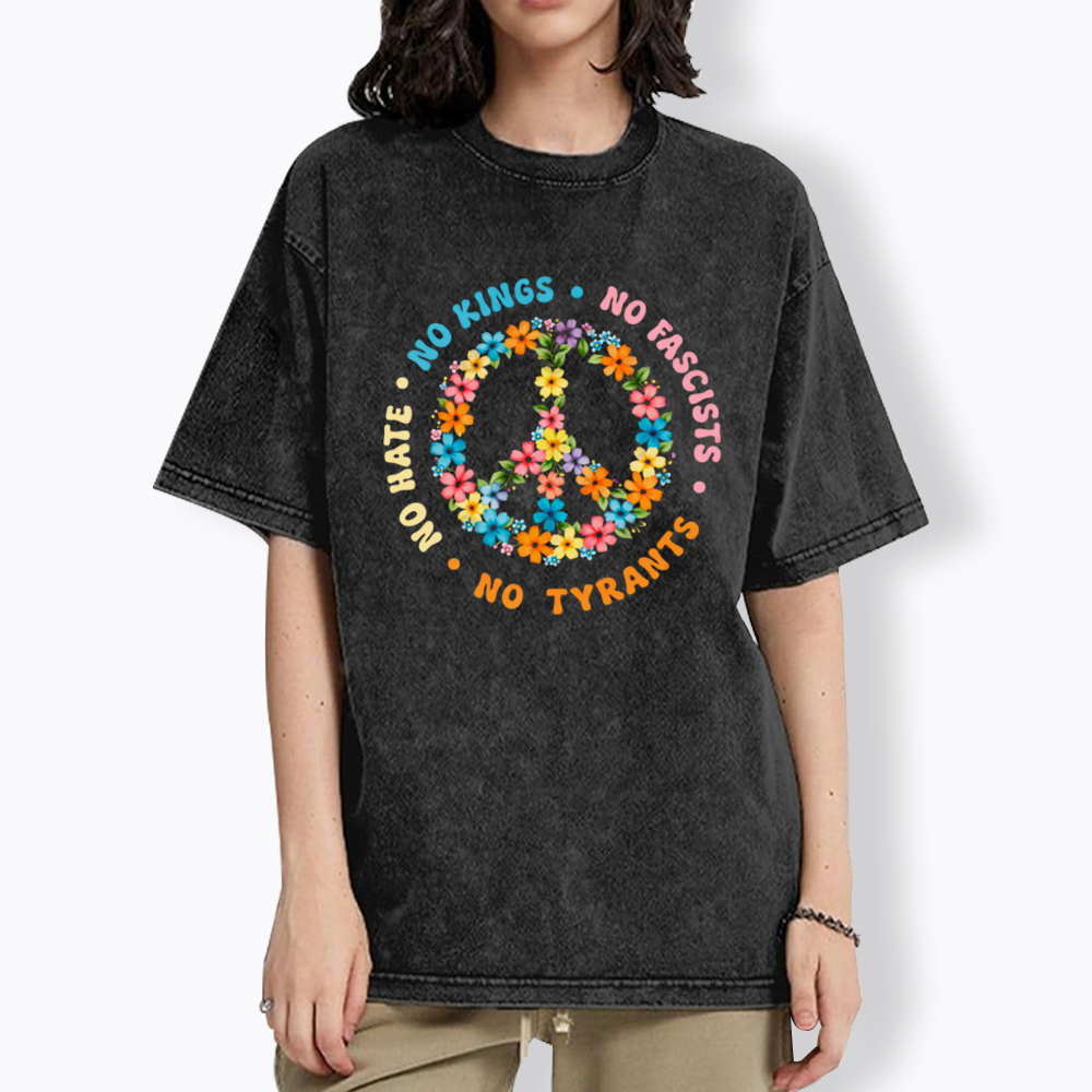 No Hate No Kings Washed T-Shirt