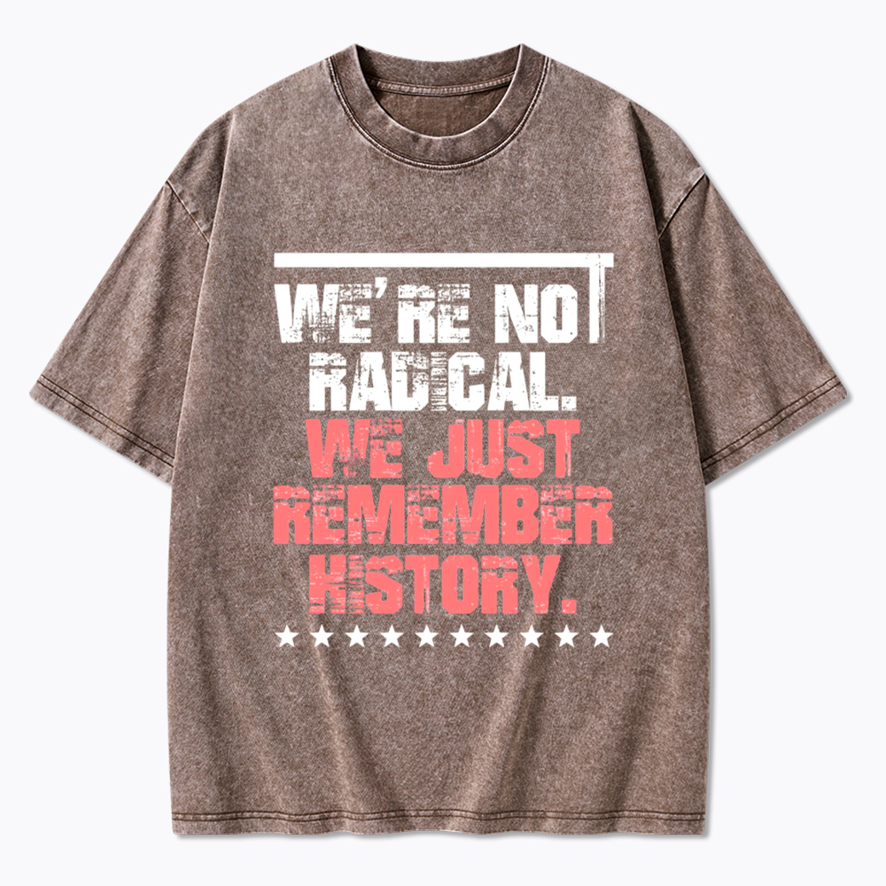 We Are Not Radical Just Remember History Washed T-Shirt