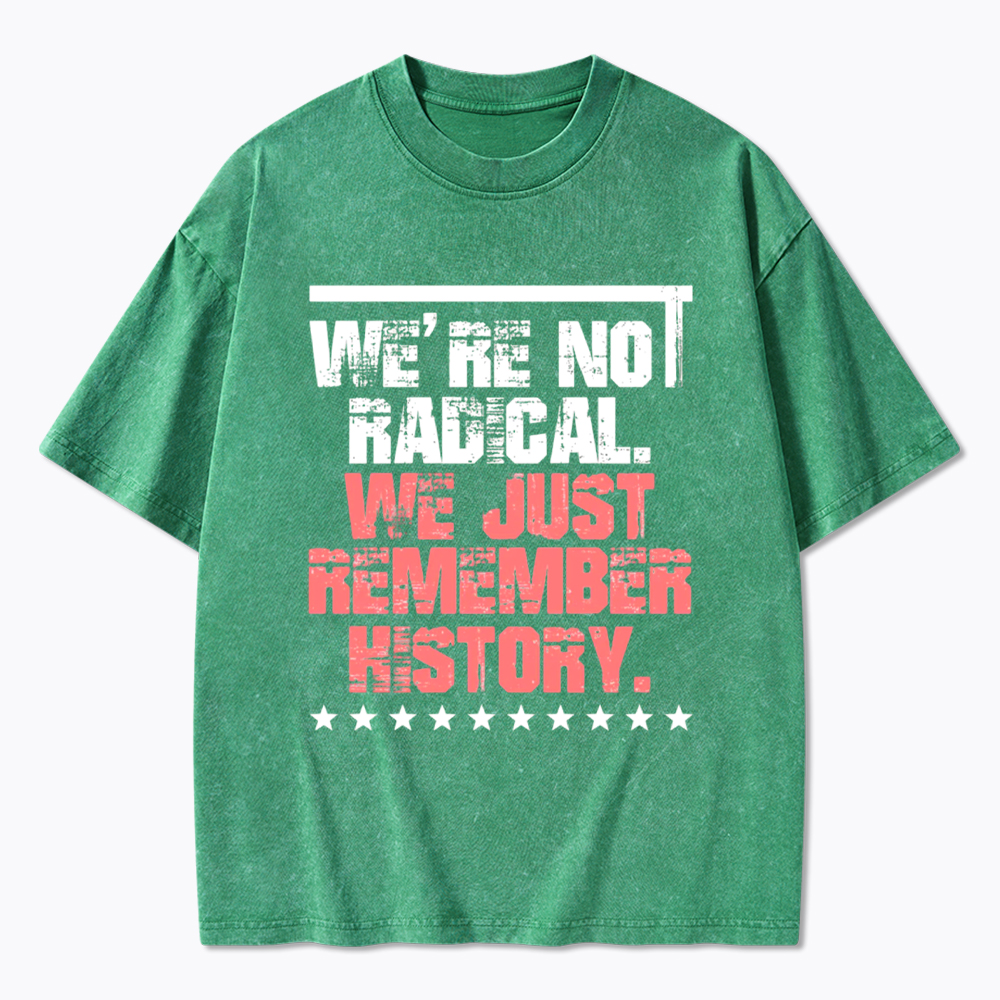We Are Not Radical Just Remember History Washed T-Shirt