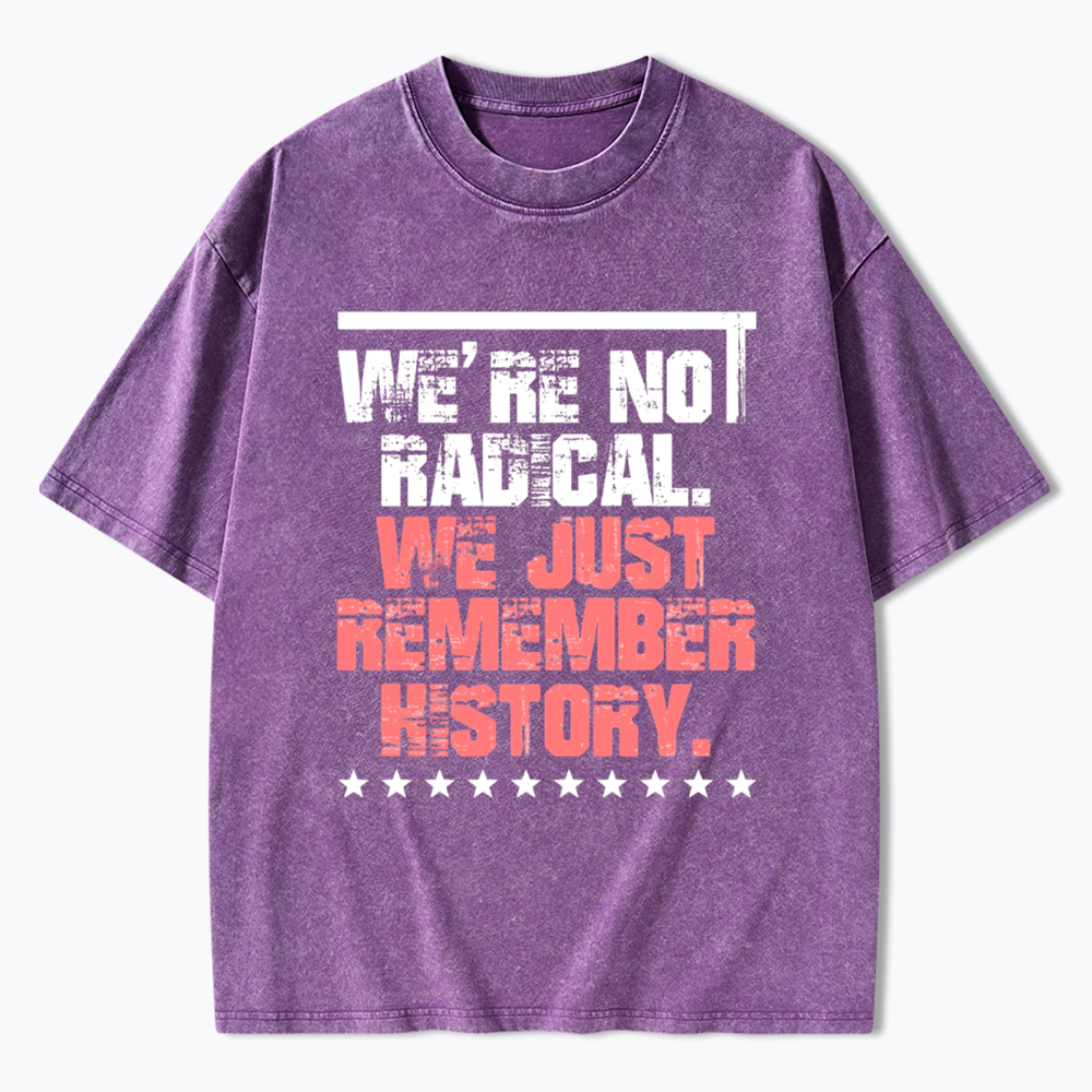 We Are Not Radical Just Remember History Washed T-Shirt
