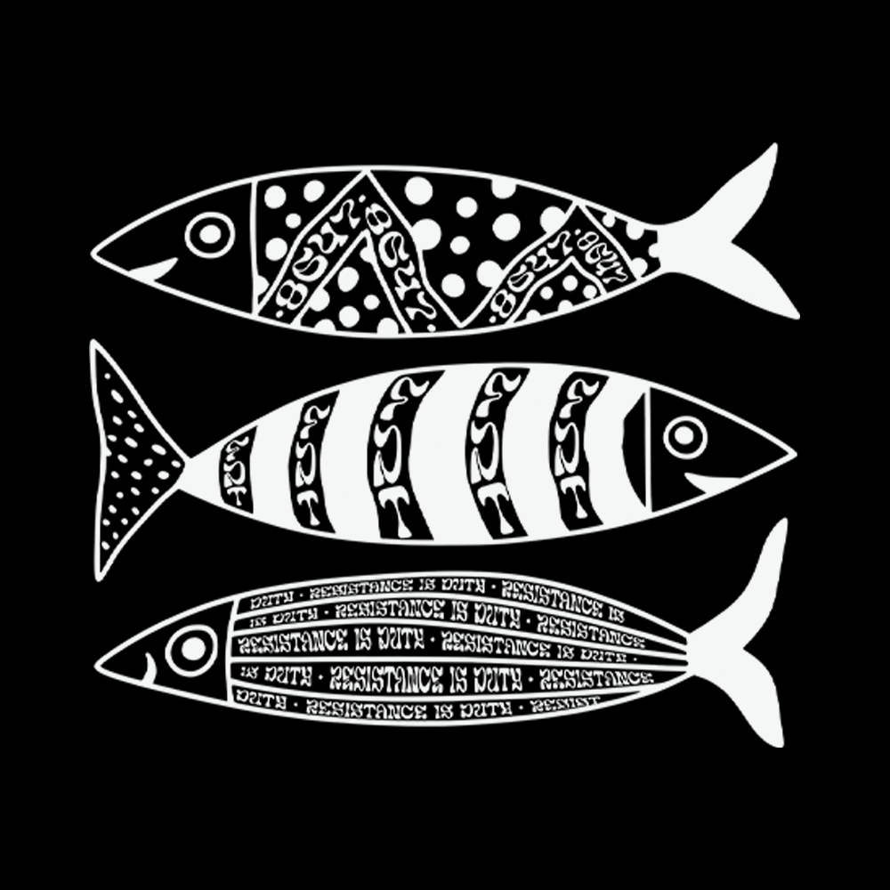 Sardine Resistance Washed T-Shirt
