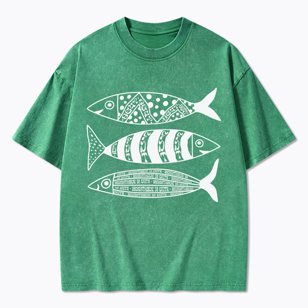 Sardine Resistance Washed T-Shirt
