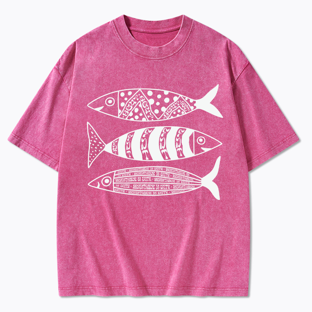 Sardine Resistance Washed T-Shirt
