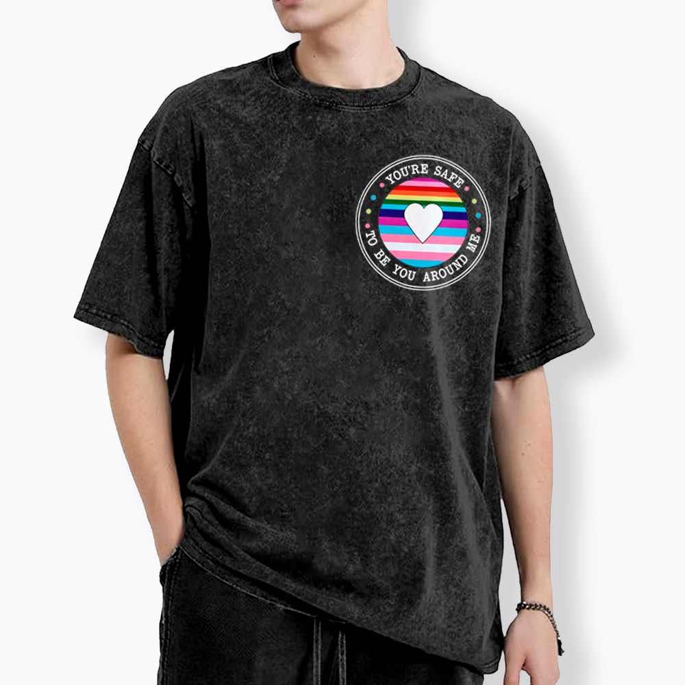 You are Safe with me Washed T-Shirt