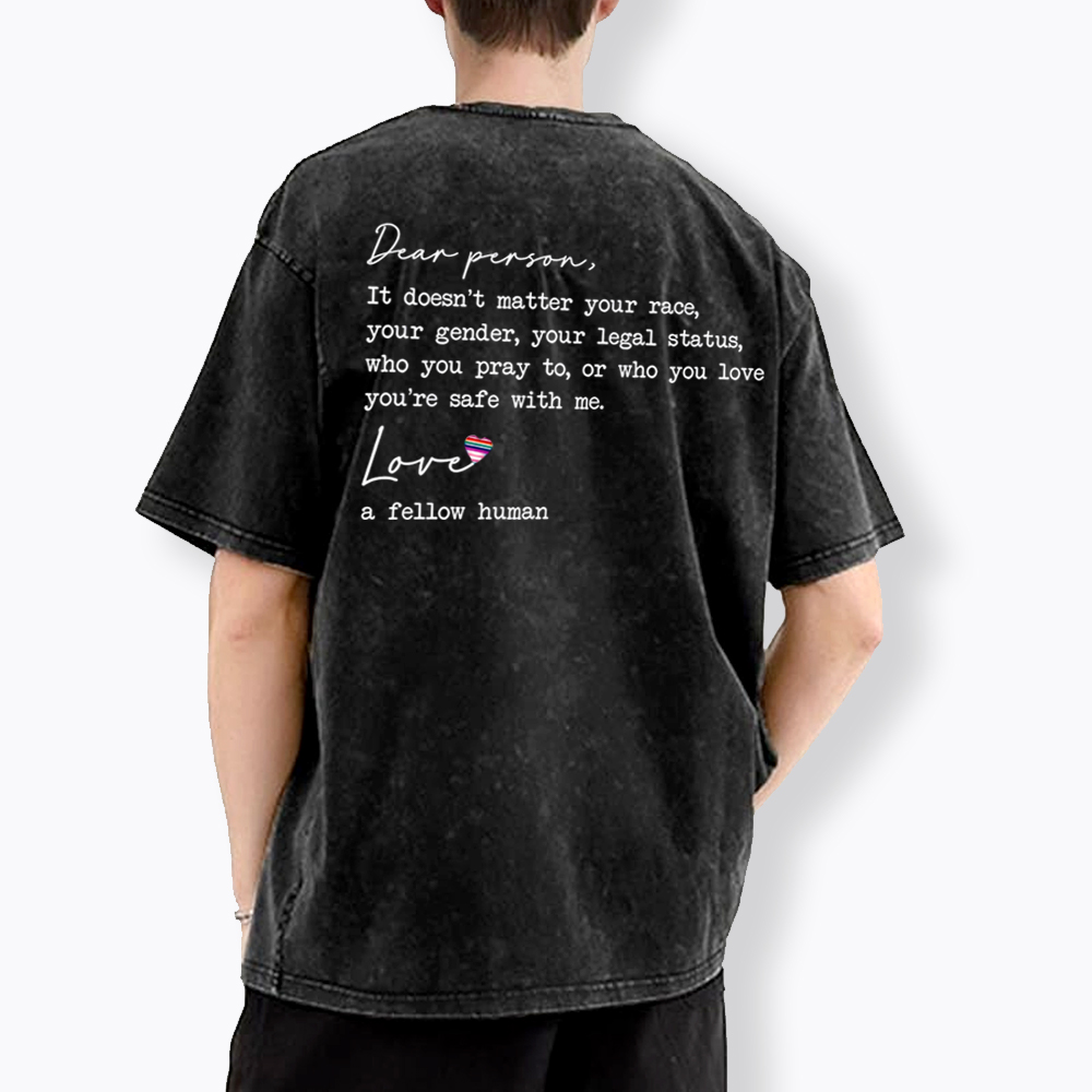 You are Safe with me Washed T-Shirt