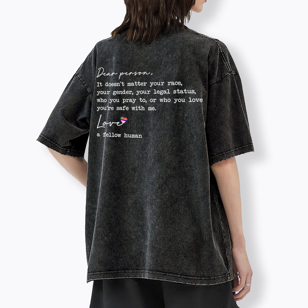 You are Safe with me Washed T-Shirt