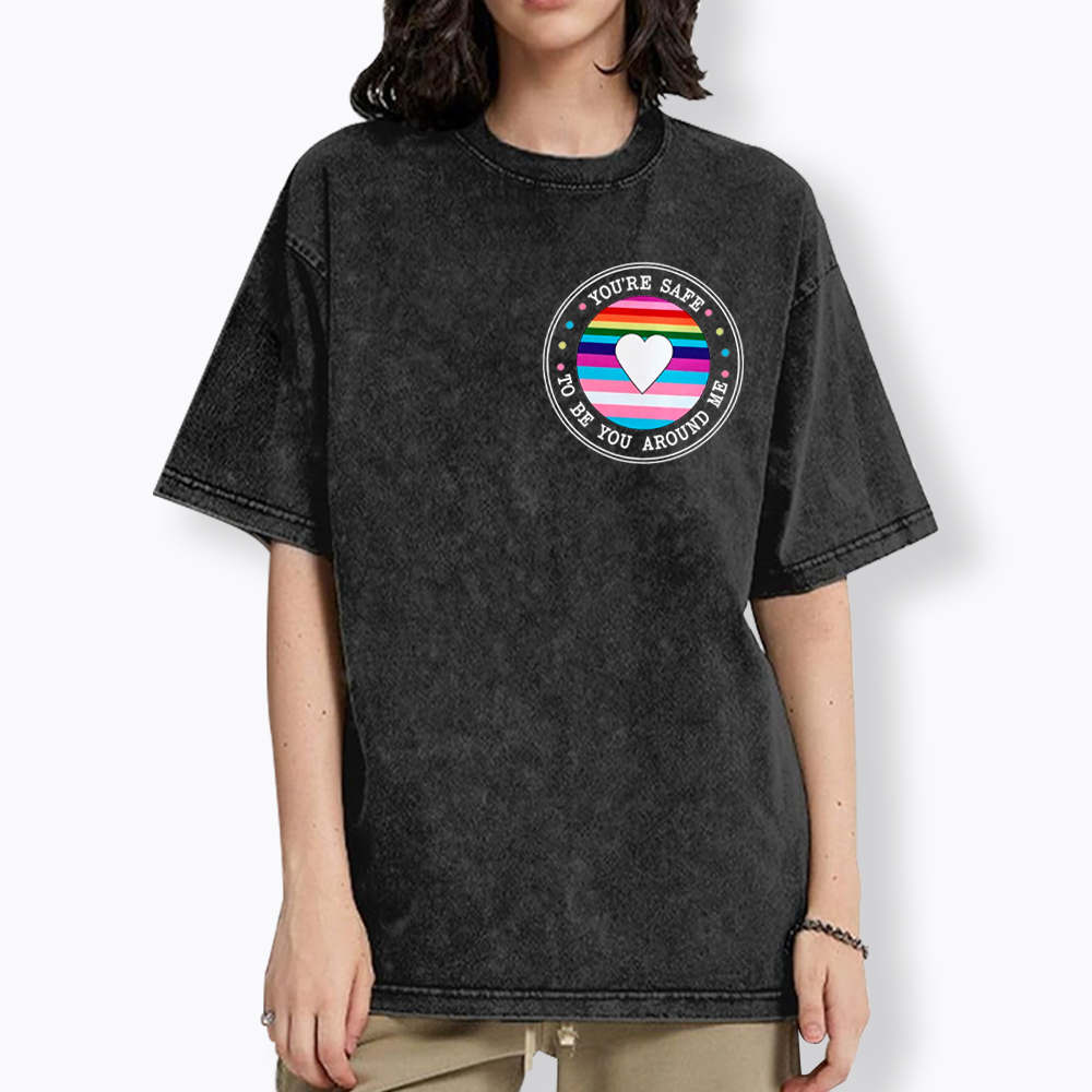 You are Safe with me Washed T-Shirt
