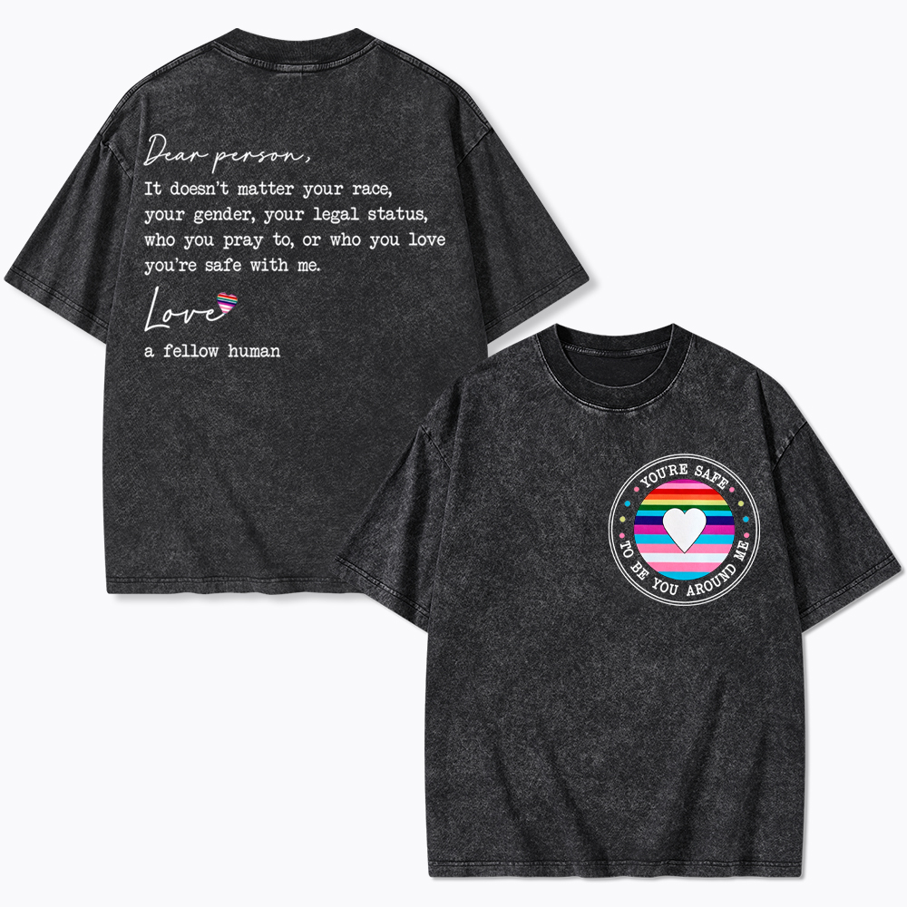 You are Safe with me Washed T-Shirt