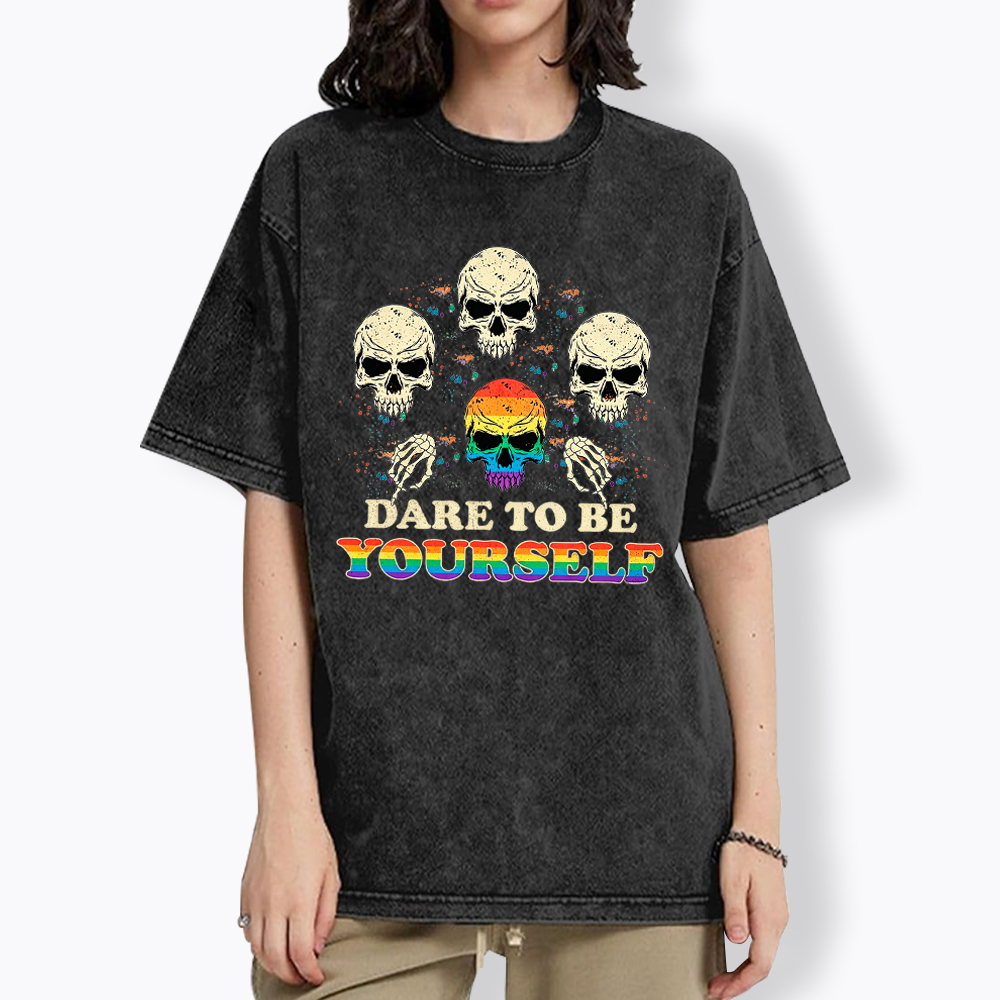 Dare to be Yourself Washed T-Shirt