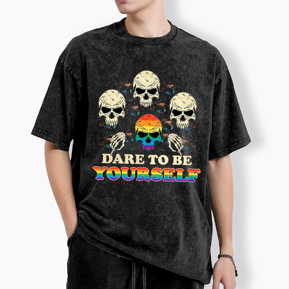 Dare to be Yourself Washed T-Shirt