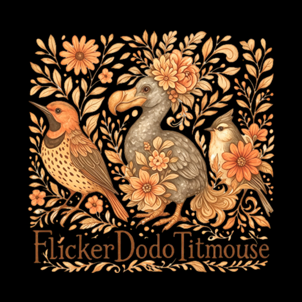 Flicker Dodo Titmouse Washed T-Shirt