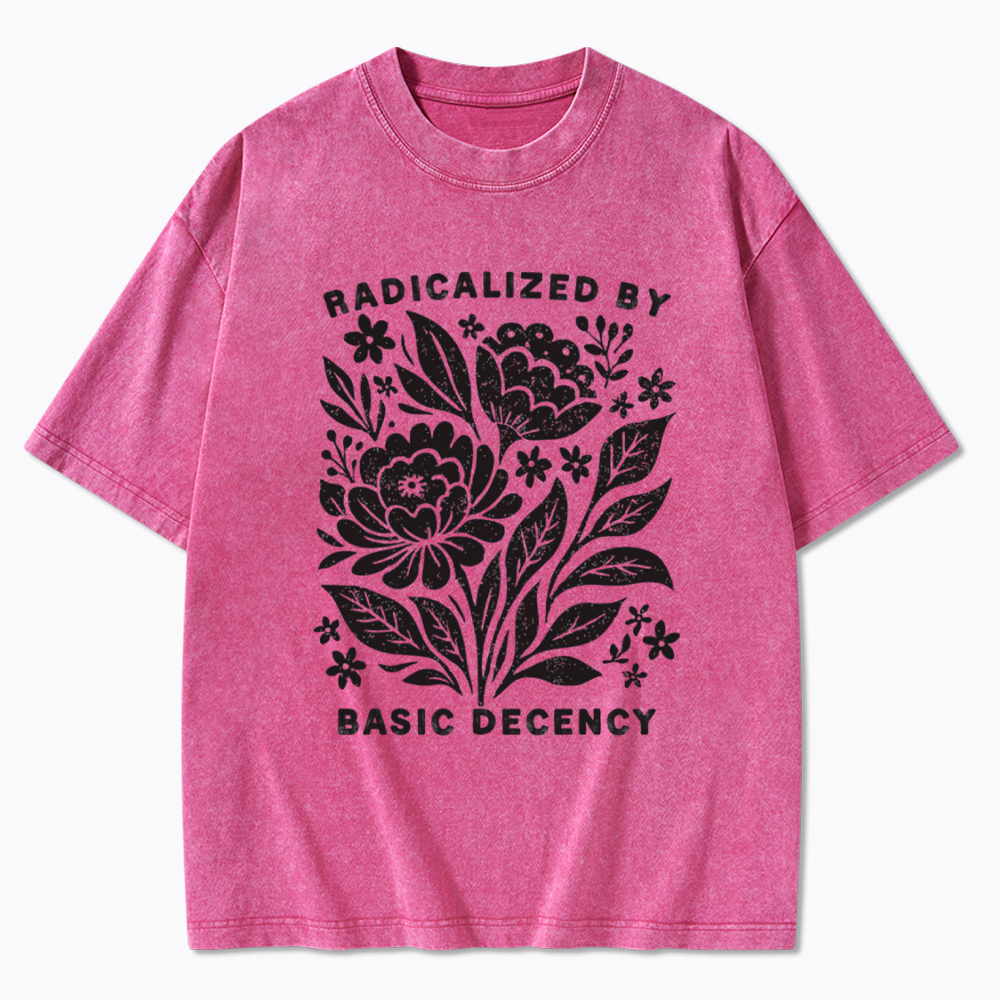 Radicalized by Basic Decency Washed T-Shirt