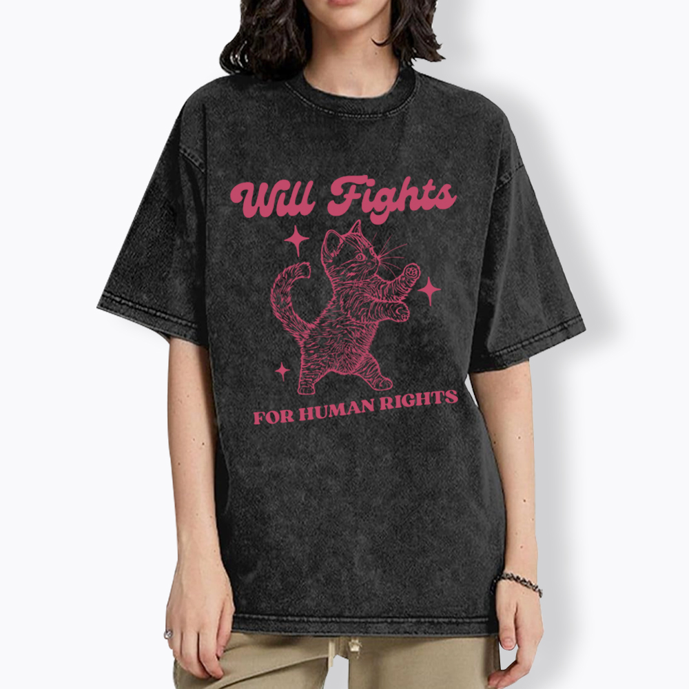 Will Fights for Human Rights Washed T-Shirt
