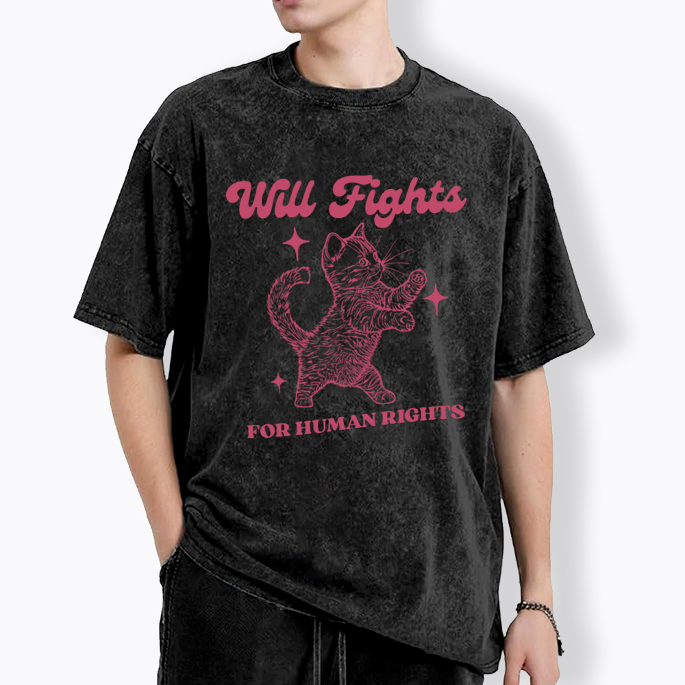 Will Fights for Human Rights Washed T-Shirt