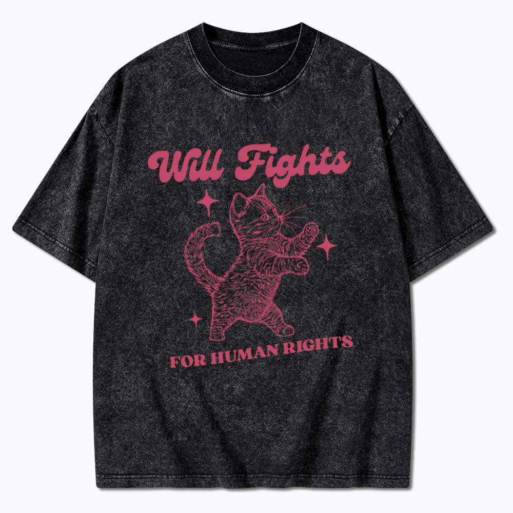 Will Fights for Human Rights Washed T-Shirt