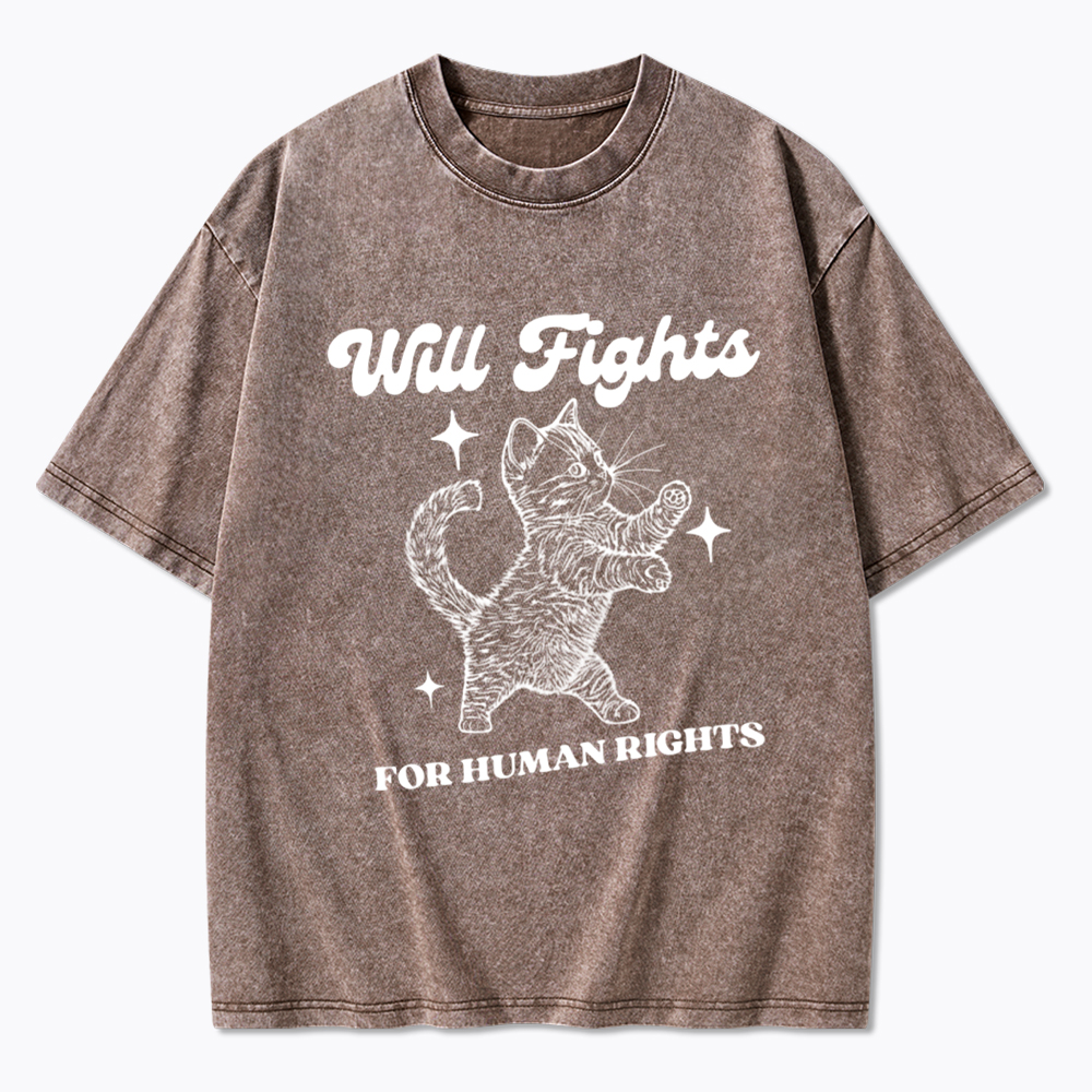 Will Fights for Human Rights Washed T-Shirt