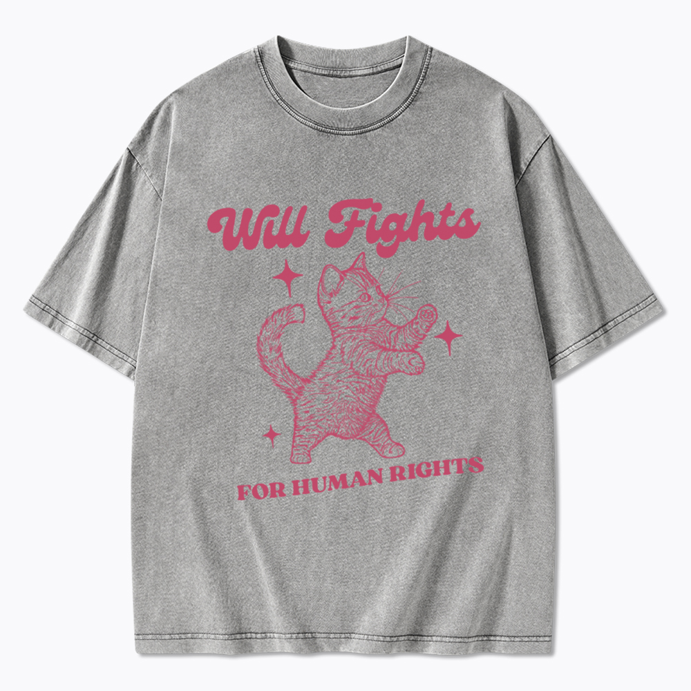 Will Fights for Human Rights Washed T-Shirt