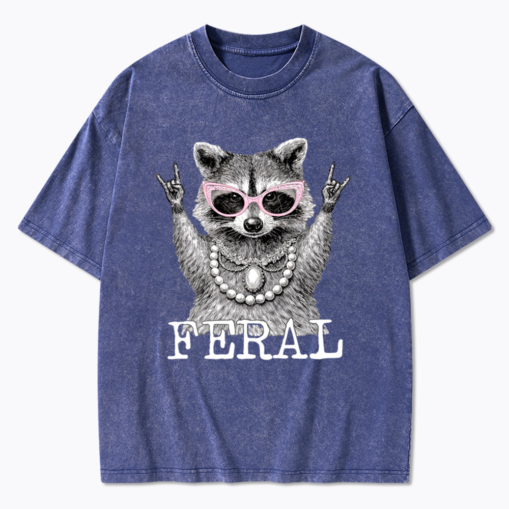 Feral Raccoon In My Feral Era Washed T-Shirt