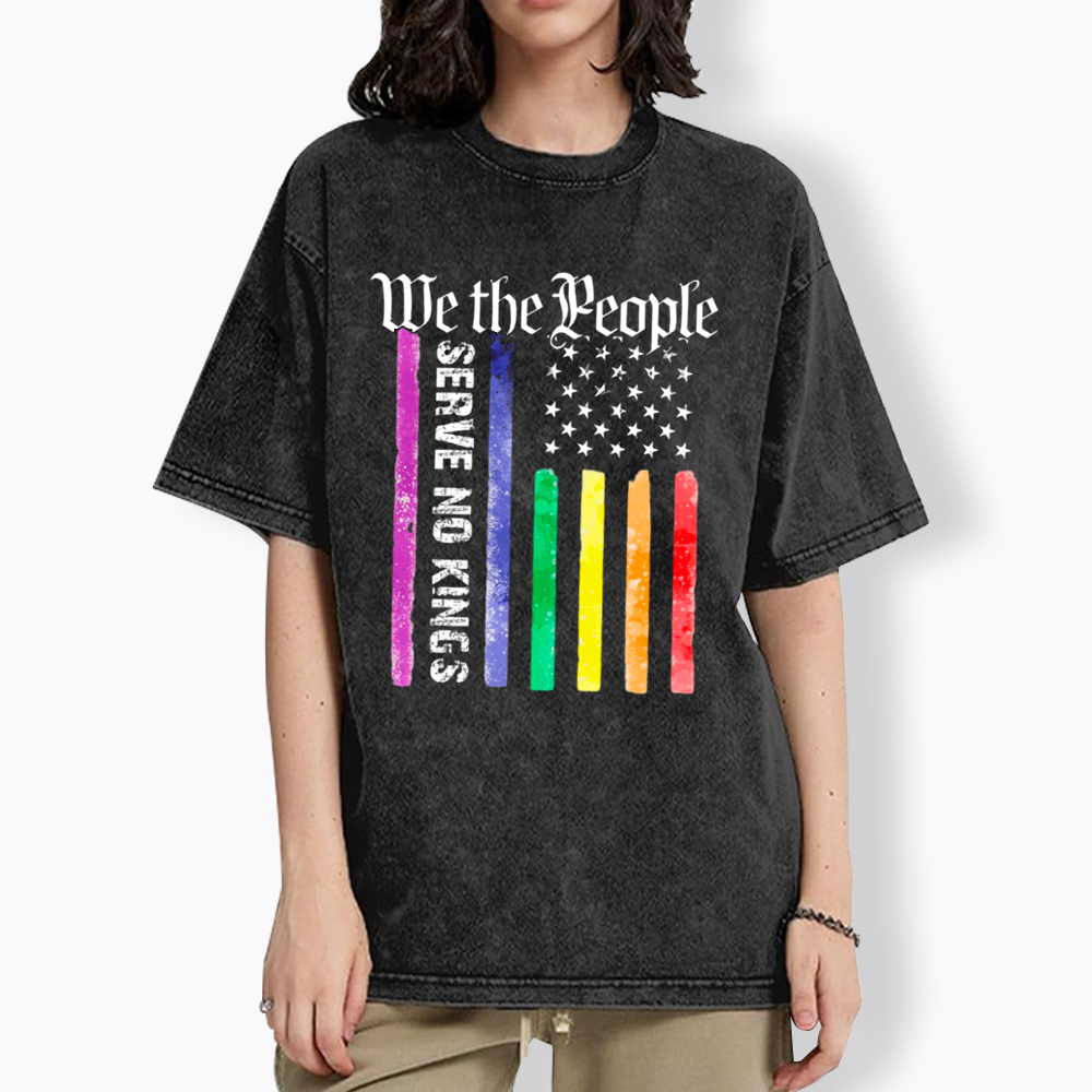 We The People Serve No Kings Washed T-Shirt