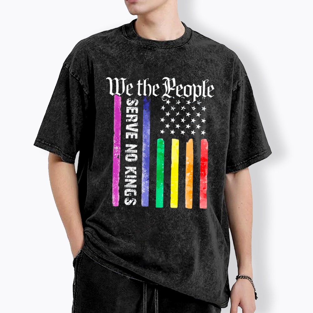 We The People Serve No Kings Washed T-Shirt