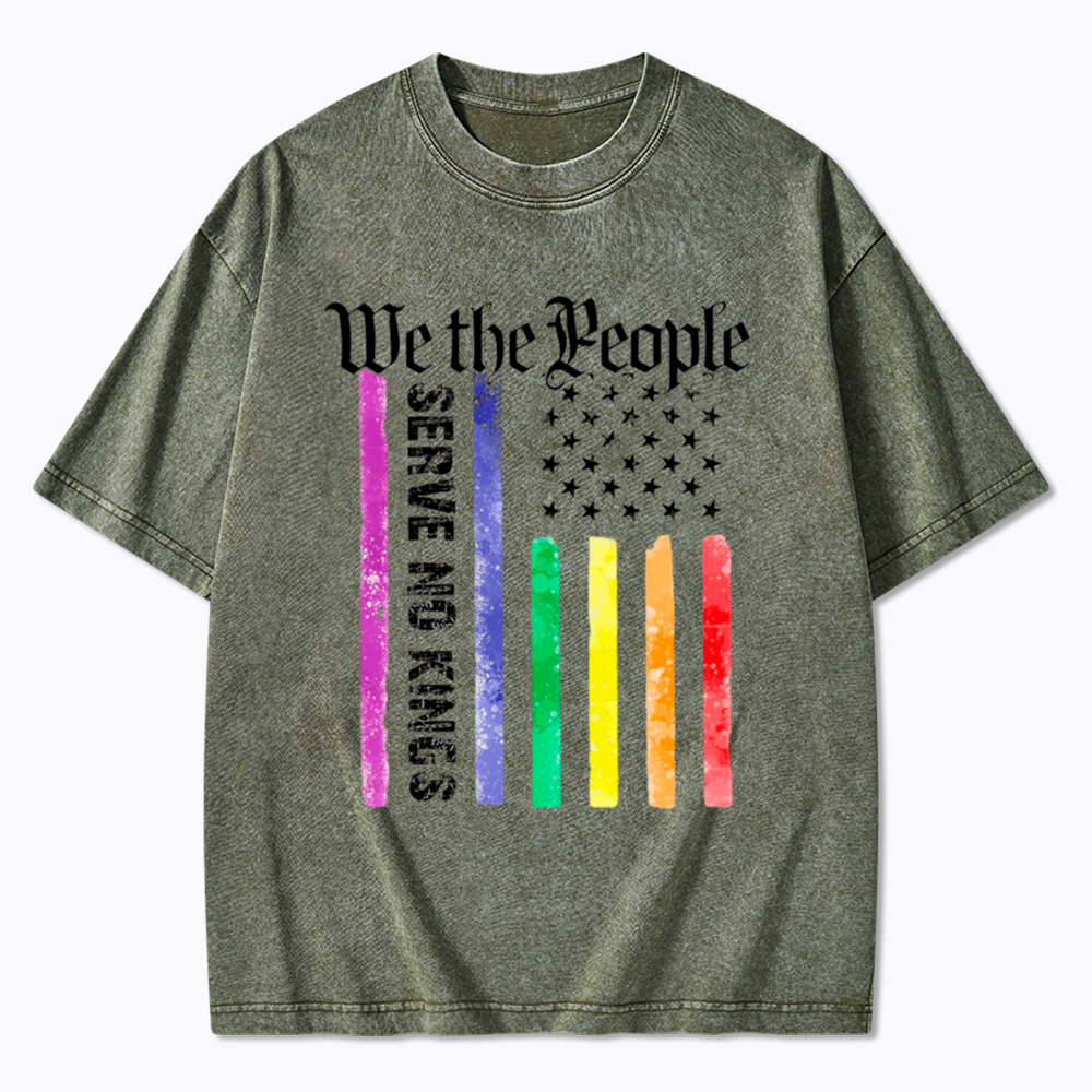 We The People Serve No Kings Washed T-Shirt