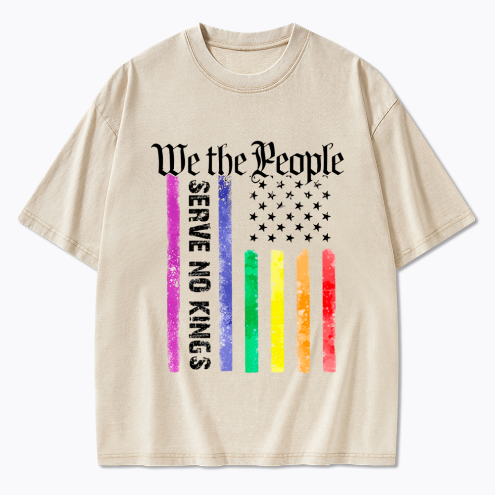 We The People Serve No Kings Washed T-Shirt