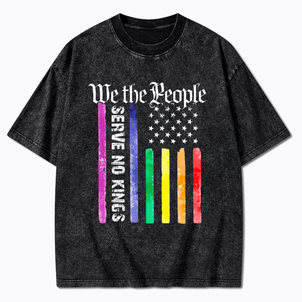 We The People Serve No Kings Washed T-Shirt
