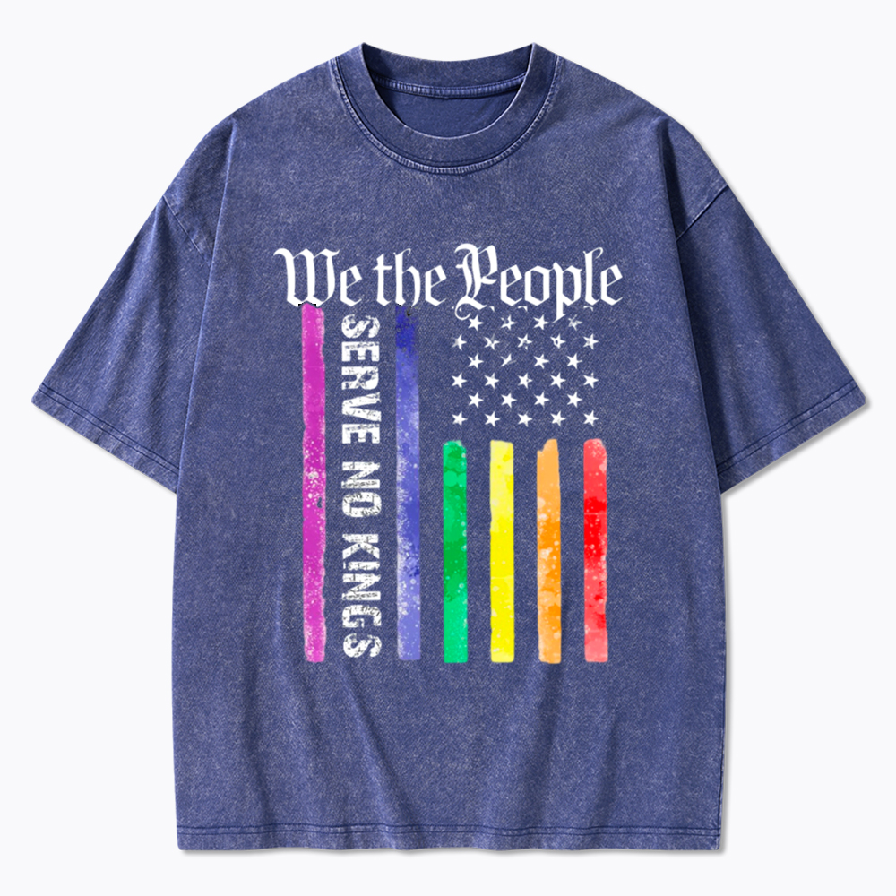 We The People Serve No Kings Washed T-Shirt