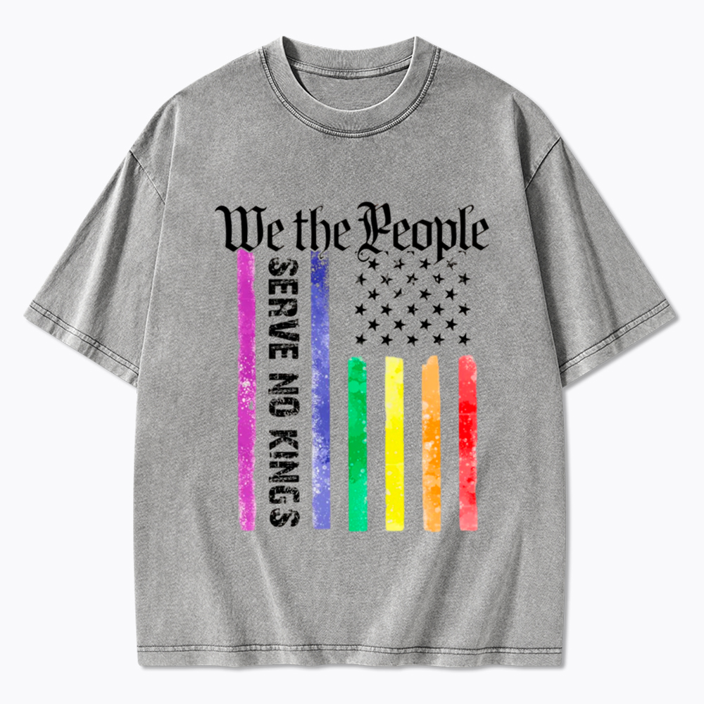 We The People Serve No Kings Washed T-Shirt