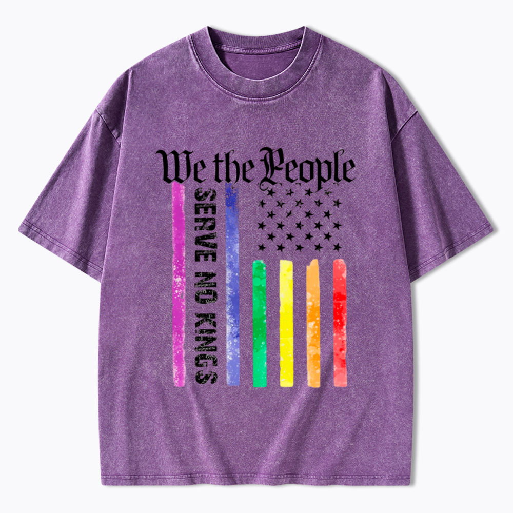 We The People Serve No Kings Washed T-Shirt