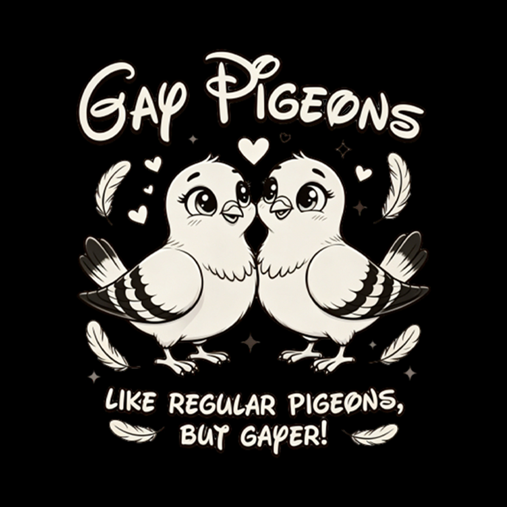 Gay Pigeons Washed T-Shirt