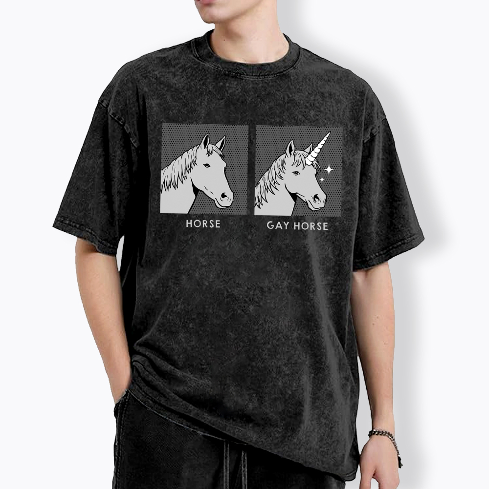 Gay Horse Washed T-Shirt