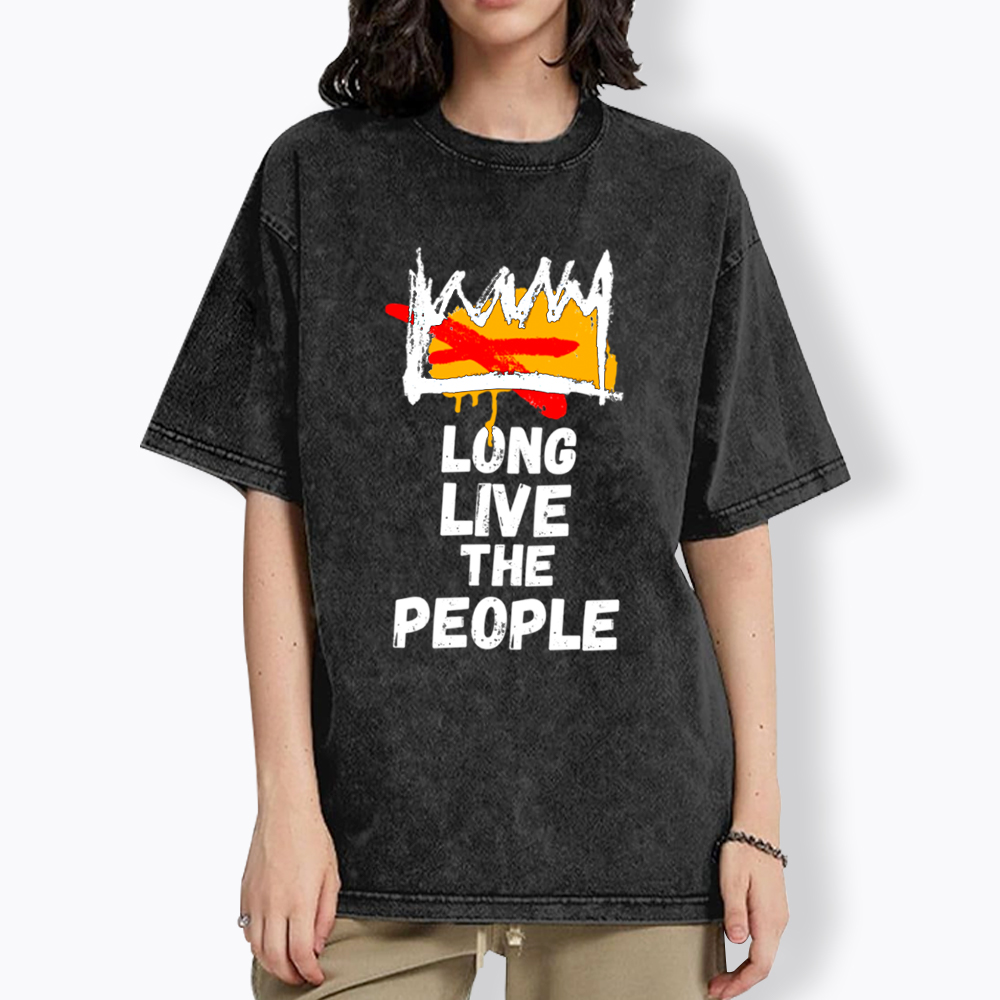 Long Live the People No Kings Washed T-Shirt