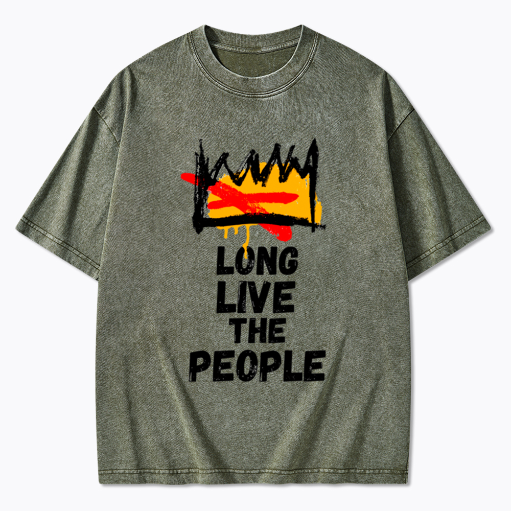 Long Live the People No Kings Washed T-Shirt
