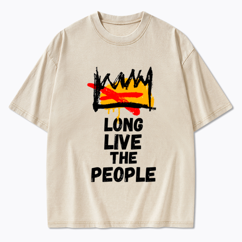 Long Live the People No Kings Washed T-Shirt