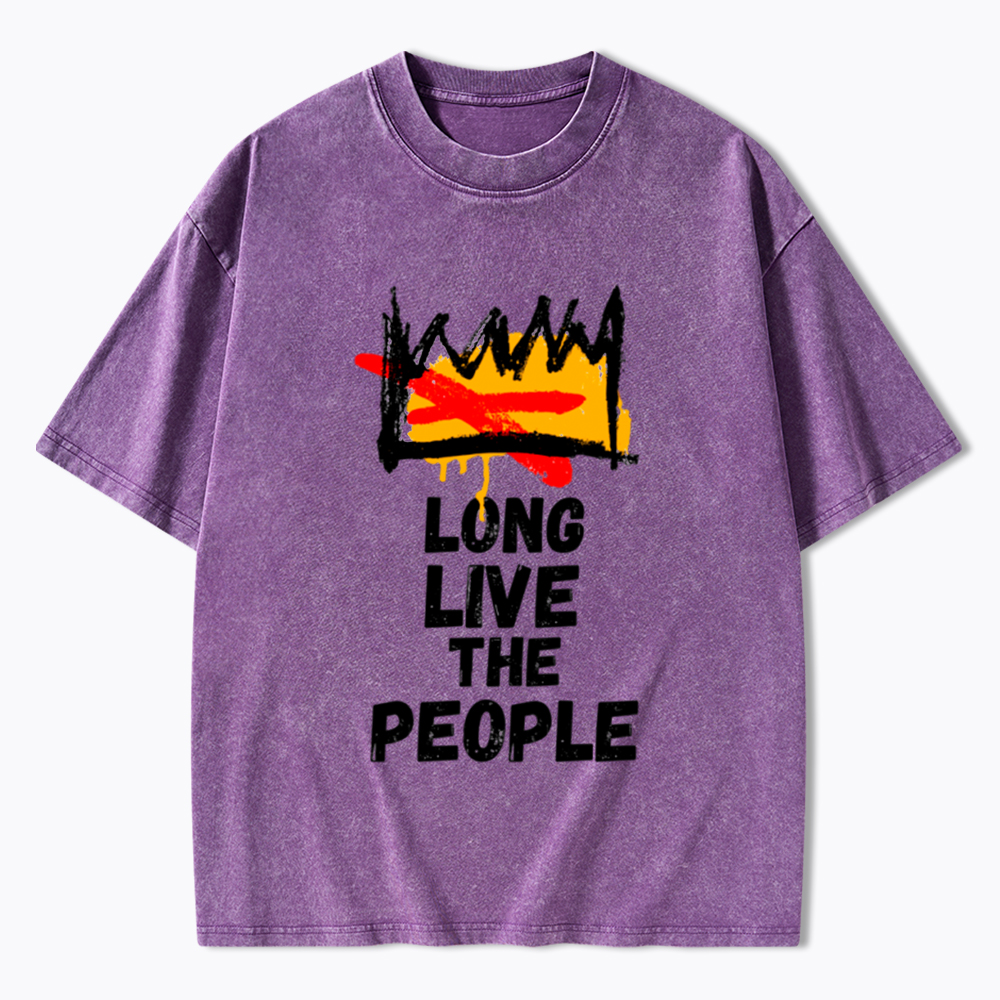 Long Live the People No Kings Washed T-Shirt