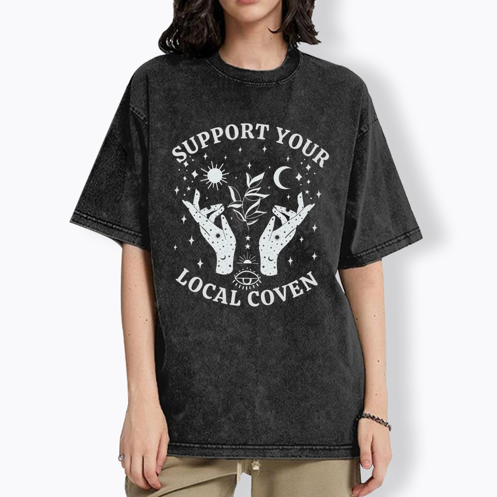 Support Your Local Coven Washed T-Shirt