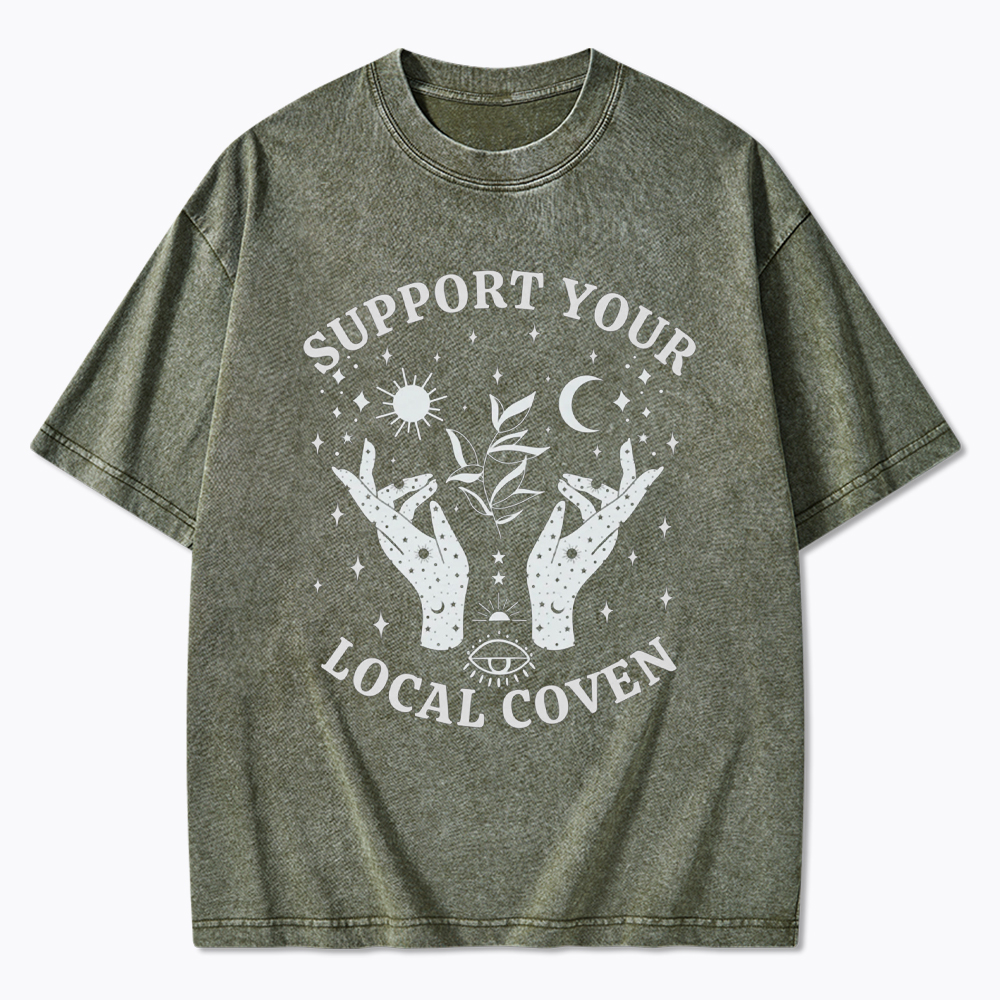 Support Your Local Coven Washed T-Shirt