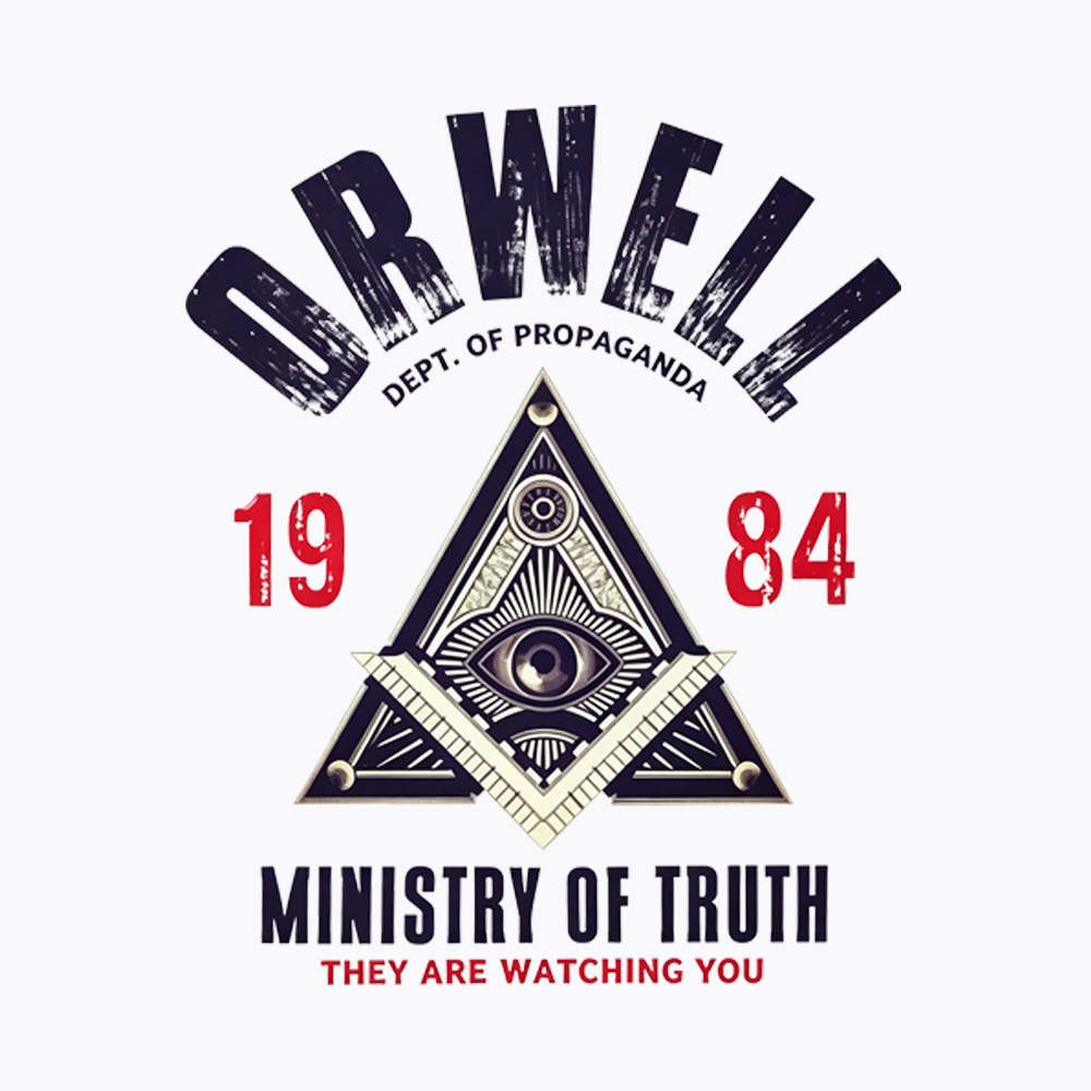 Department Of Propaganda Ministry Of Truth They Are Watching You Washed T-Shirt