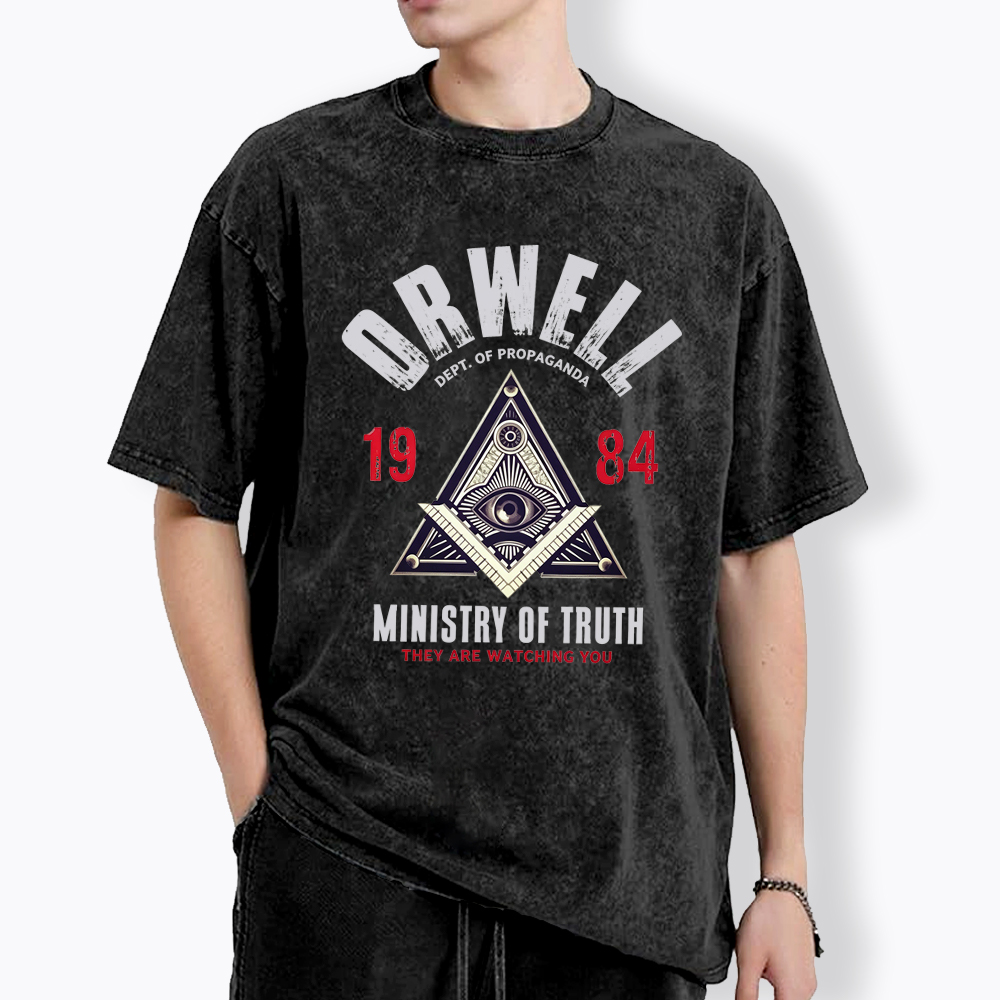 Department Of Propaganda Ministry Of Truth They Are Watching You Washed T-Shirt