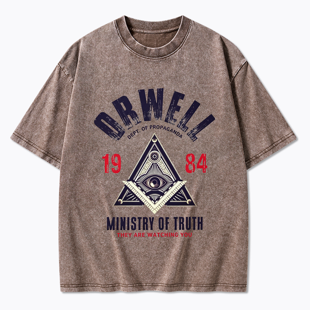 Department Of Propaganda Ministry Of Truth They Are Watching You Washed T-Shirt