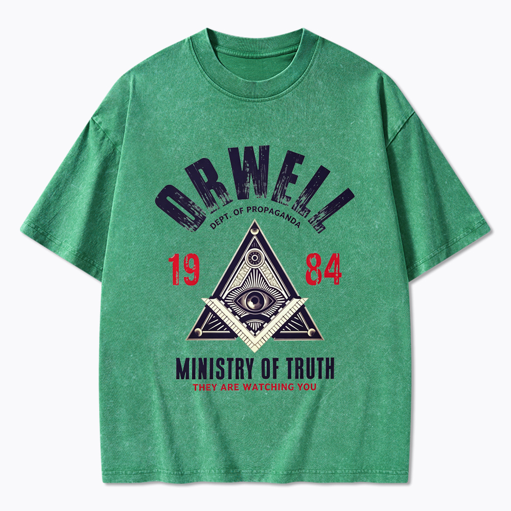 Department Of Propaganda Ministry Of Truth They Are Watching You Washed T-Shirt