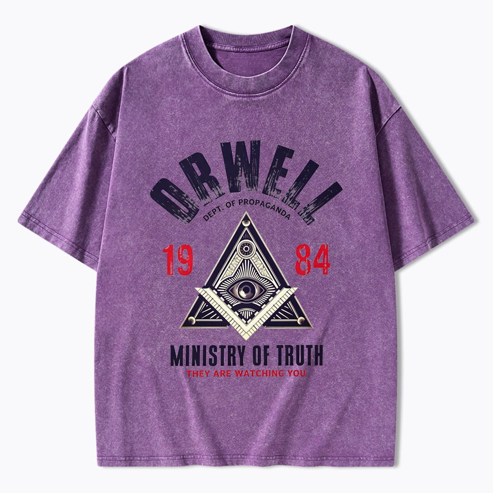 Department Of Propaganda Ministry Of Truth They Are Watching You Washed T-Shirt