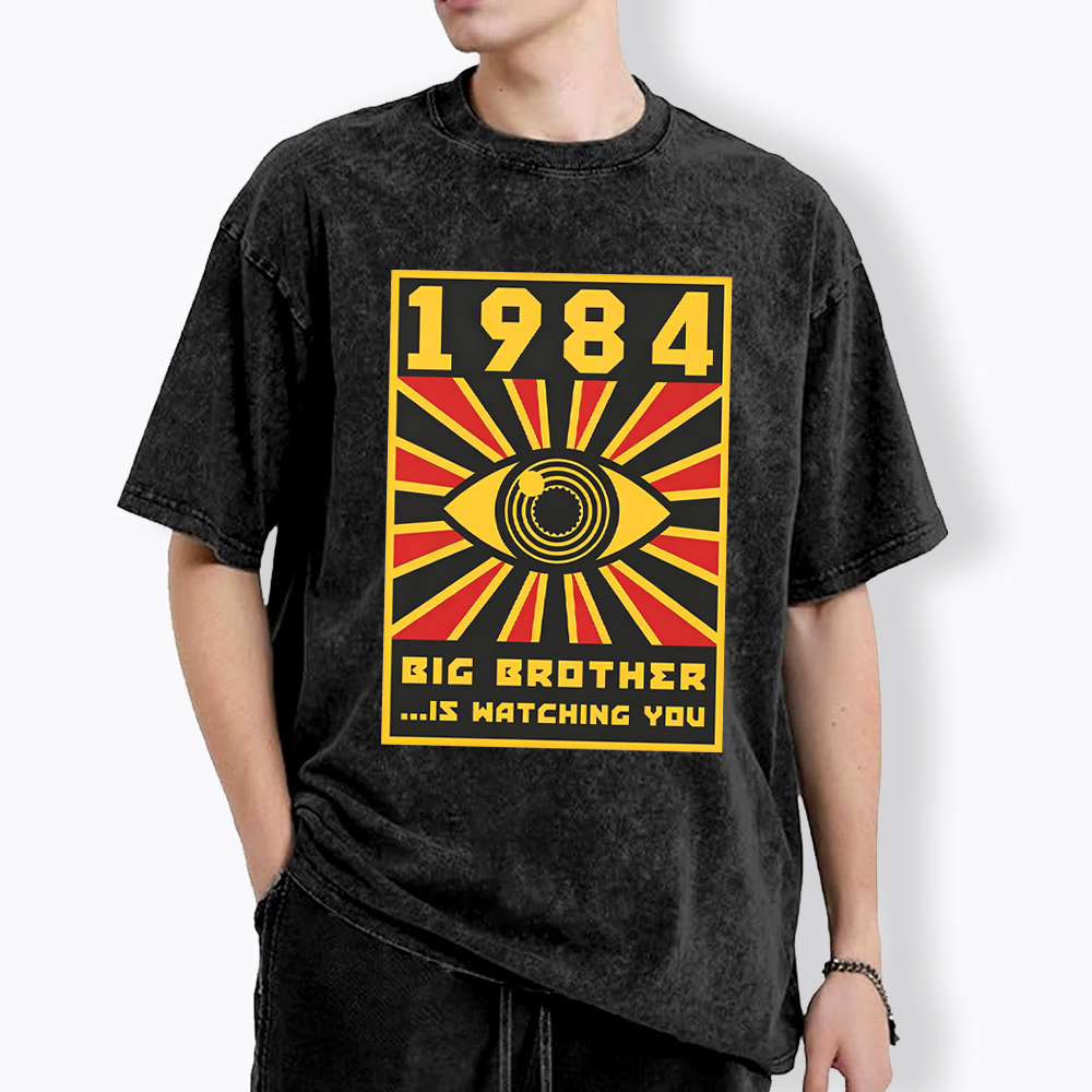 1984 Big Brother is Watching You Washed T-Shirt