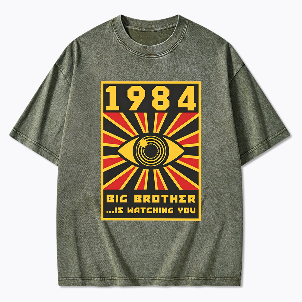 1984 Big Brother is Watching You Washed T-Shirt