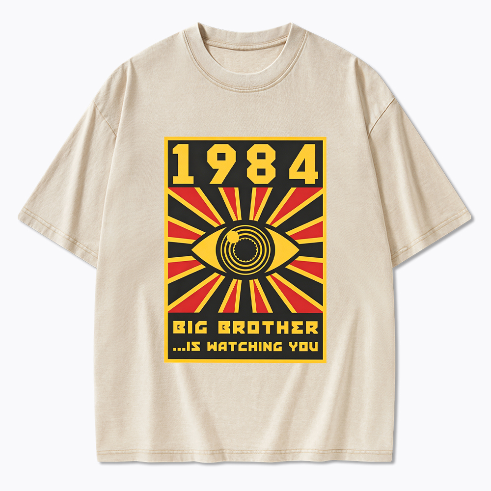 1984 Big Brother is Watching You Washed T-Shirt