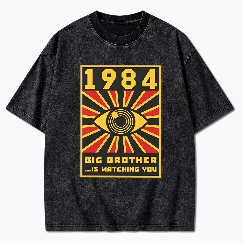 1984 Big Brother is Watching You Washed T-Shirt