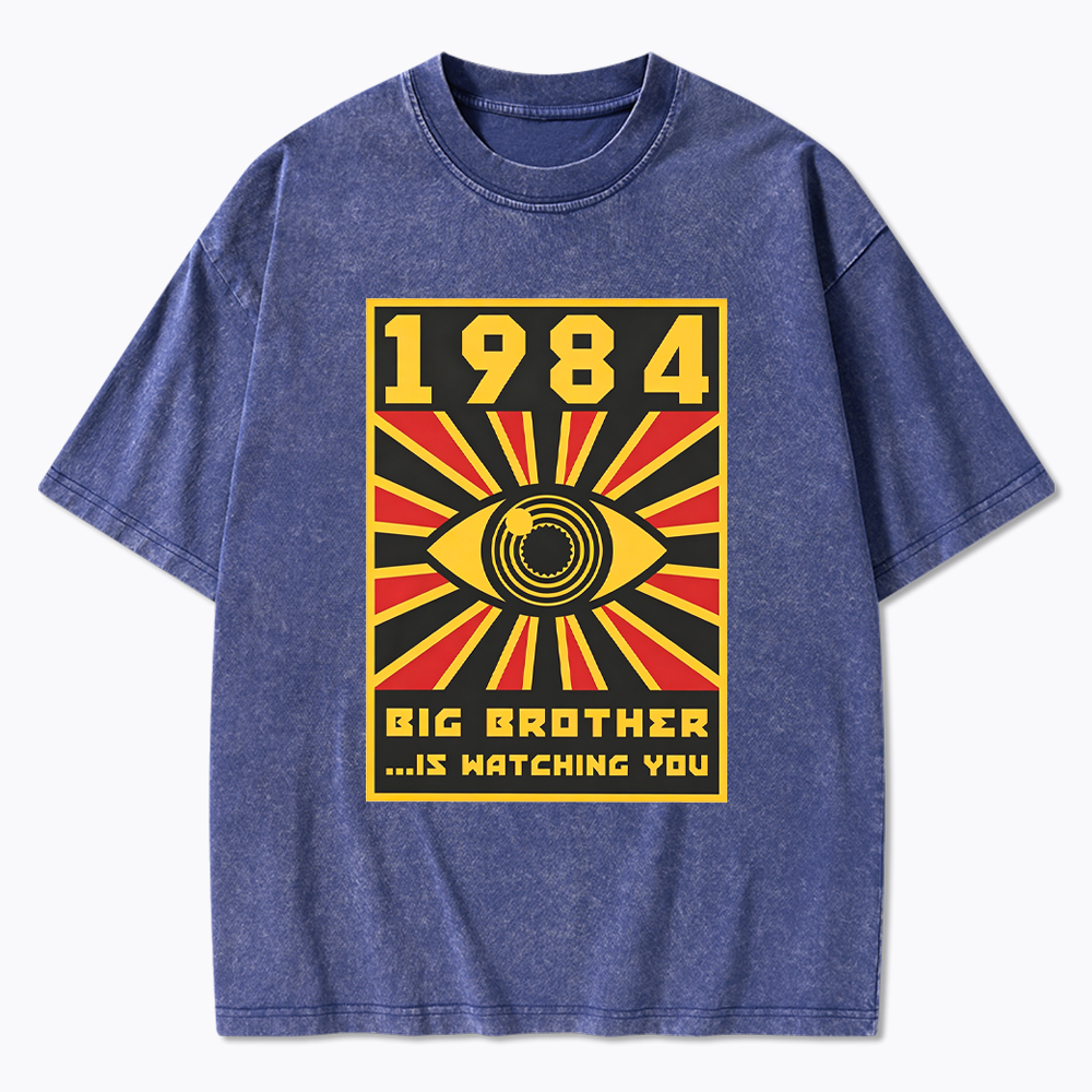 1984 Big Brother is Watching You Washed T-Shirt