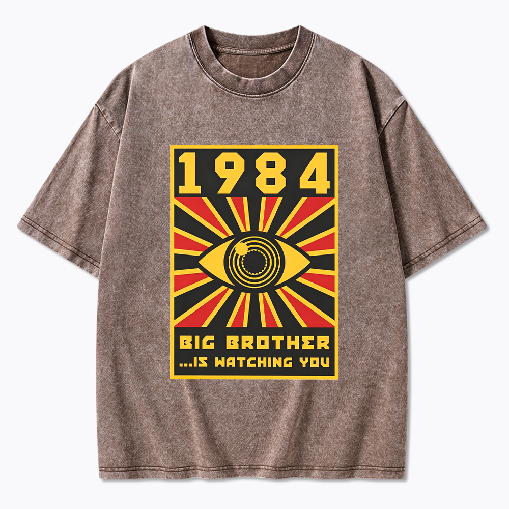 1984 Big Brother is Watching You Washed T-Shirt