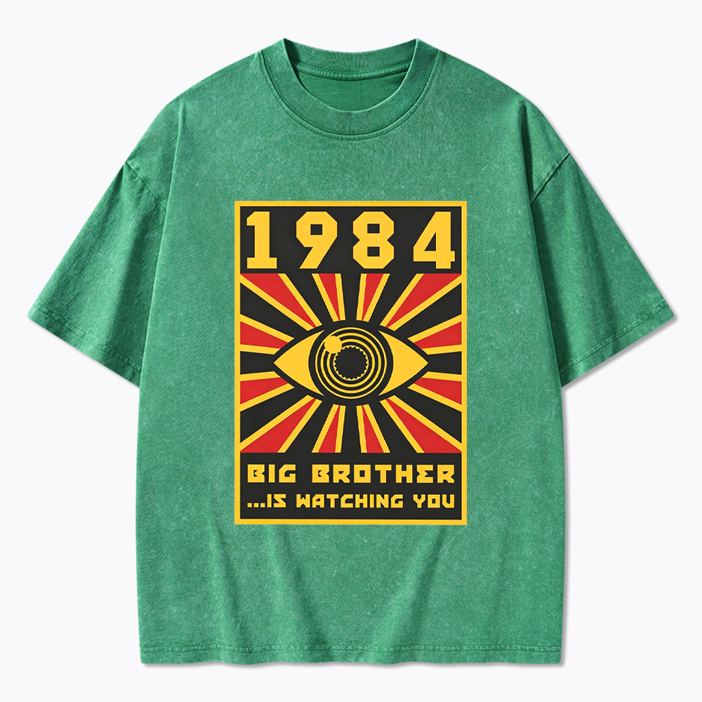 1984 Big Brother is Watching You Washed T-Shirt